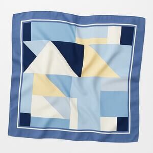 A218-D • Modern Color Block Silky Bandana Scarf